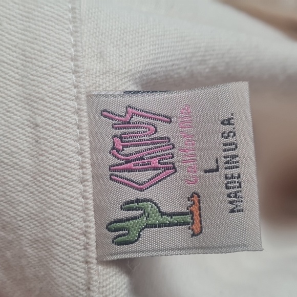 Cactus Jacket Western  Women Large Button Ivory Embroidered Embellished Pockets - Picture 10 of 17